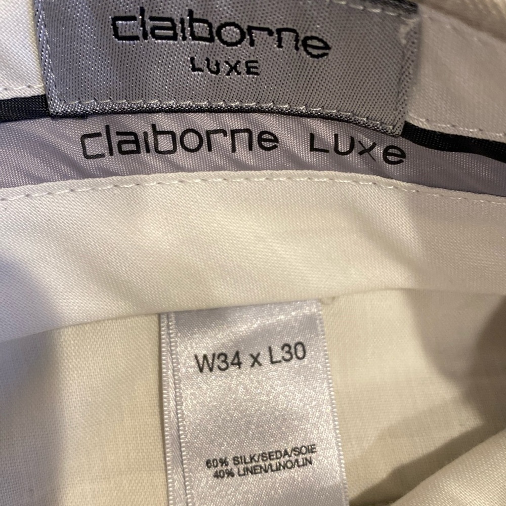 90s baggy Silk/linen‎ trousers - Picture 3 of 10